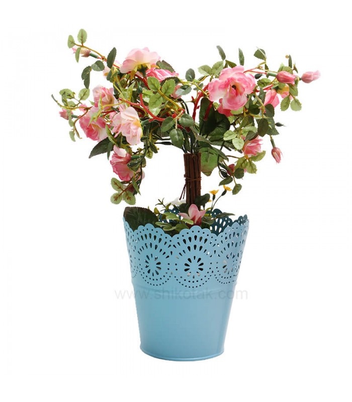 گلدان پلاستیکی لبه توری