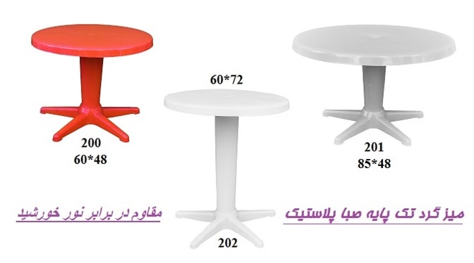 عمده فروشی میز پلاستیکی گرد
