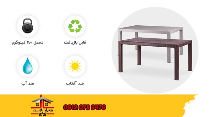 خرید میز پلاستیکی آشپزخانه