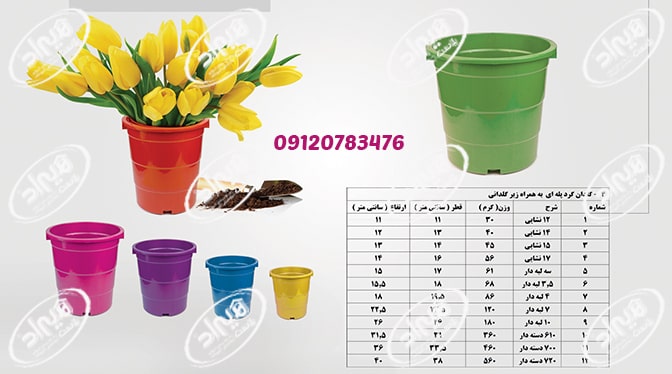 قیمت گلدان های پلاستیکی رنگی