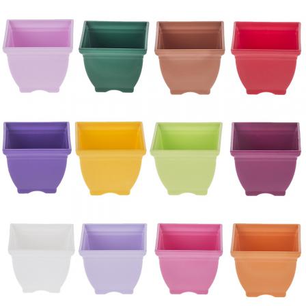 فروش عمده گلدان پلاستیکی رنگی ارزان