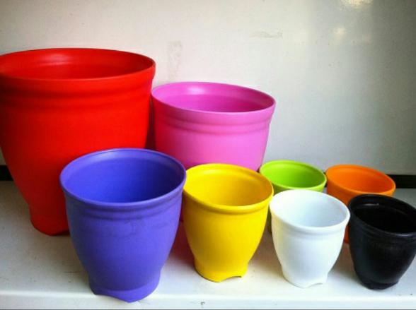 بورس فروش گلدان پلاستیکی رنگی ارزان سایز 10