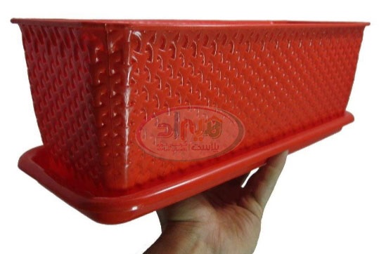 گلدان پلاستیکی حصیری