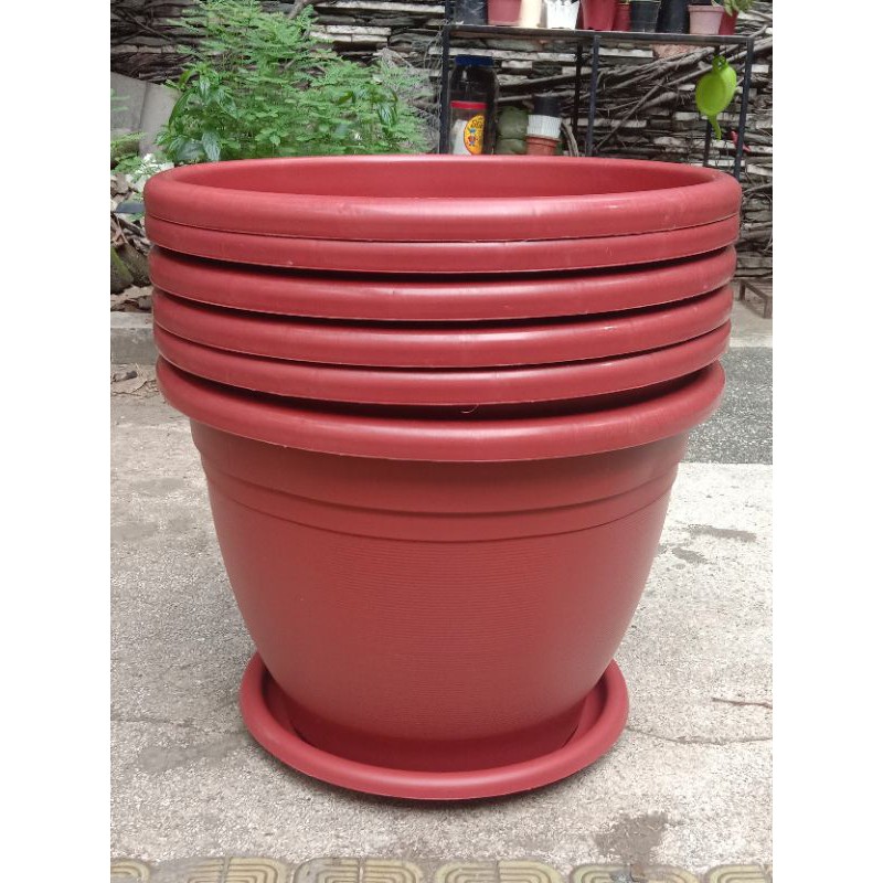 گلدان پلاستیکی رنگی بزرگ