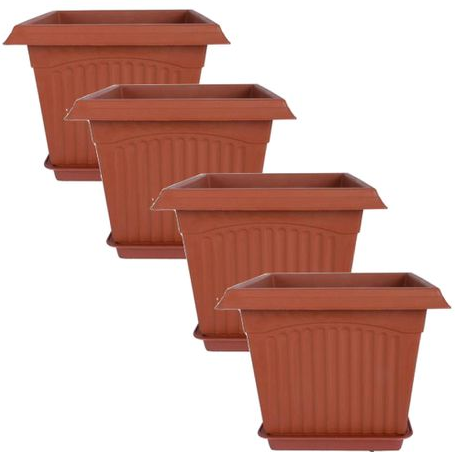 گلدان پلاستیکی رنگی بزرگ