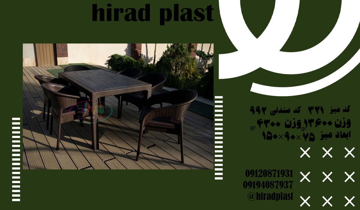 خرید میز صندلی پلاستیکی باغی